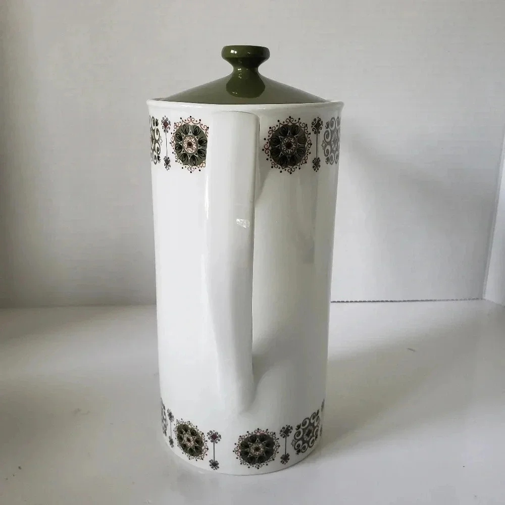 Vintage 1960s Johnston Brothers Large Green/White Coffee/Tea Pot. - Picture 4 of 12